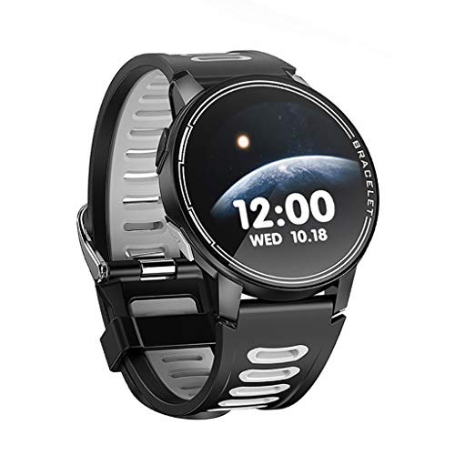 ZNS-B Smartwatch Reloj Elegante, IP68 Impermeable Bluetooth 5.0 Inteligente Reloj, Monitor de Ritmo cardíaco Reloj Inteligente Mujeres de los Hombres, Reloj Deportivo for Android iOS (Color : Gray)