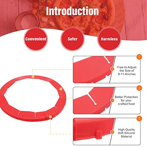 ZOO'S Pie Crosta Protector Shield Pellicola regolabile FDA Grado di sicurezza alimentare Copertura a buccia per torta Protettore per torta durevole e riutilizzabile in silicone