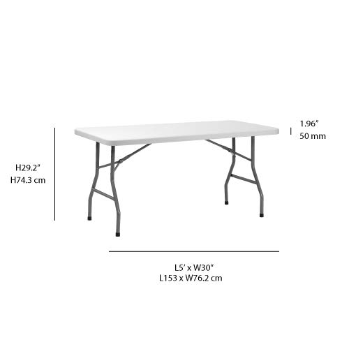 ZOWN Mesa Plegable 152cm Eventos mpl1061014-DESKandSIT-150x75cm