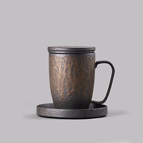 ZPSPZ Taza De Cerámica Taza De Té Y Ceramica Gruesa Para Filtrar La Taza De Té A La Japonesa Antigua Taza De Café,B