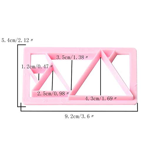 ZPZZPY 9 Piezas Valla Fondant Molde de Pastel en Relieve Figura geométrica corazón Estrella Cortador de Galletas moldes de Galletas en Relieve Herramientas de decoración de Fondant