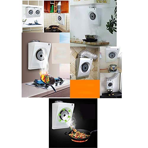 ZSQAW Ventilador de extracción Pequeña Sala de Ventiladores de Humo domésticos Mini succión Lateral Colgante de Pared Cocina doméstica Simple