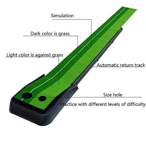 ZTJQD Practique cómo Golpear la colchoneta 1 x 2.5 m - Césped sintético Realista con Base de Goma EVA Que Absorbe los Golpes