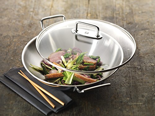 Zwilling Plus - Wok base plana, acero inoxidable, 32 cm