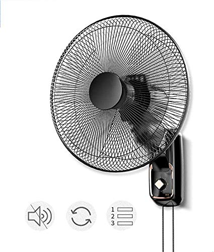 ZYLHC Los Aficionados de Pared Principal Negocio de 17 Pulgadas con la Cuerda del tirón, Zona de inclinación Ajustable de refrigeración Pared Fan con 3 Velocidad / 120 ° Oscilación for/Home industri