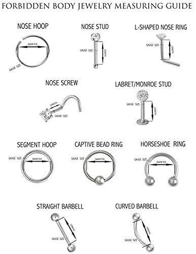 14G -16G retenedores flexibles para piercings de grado hospitalario PTFE para embarazo, MRI, cirugía y más