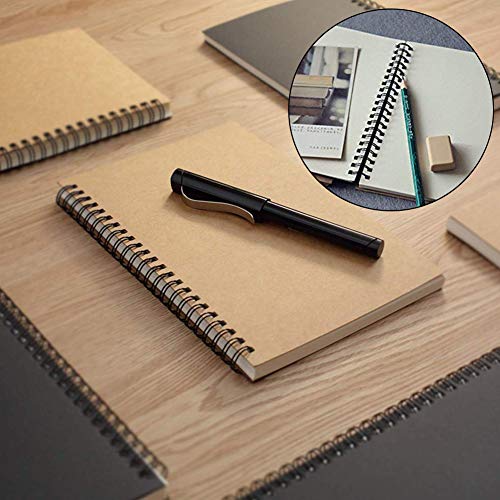 2 Piezas Bloc de Dibujo A5 Papel kraft Libros de Visitas Escribir Dibujo Adecuado para Lápiz Acuarela Dibujo Escritura Artistas