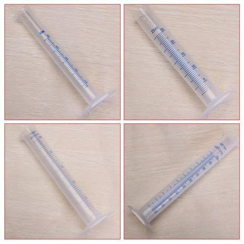 4 cilindros de plástico transparente de 10 ml, 25 ml, 50 ml y 100 ml, de la marca Nuolux