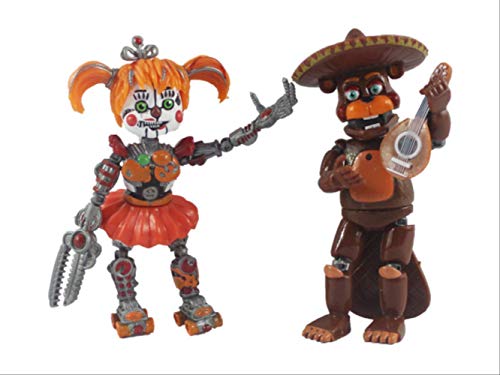 6 Unids / Set FNAF Five Nights At Freddy'S Toys Freddy Fazbears Pizzeria Figura De Acción Simulador Ver Foxy Chica Lighte Movable Articulaciones Muñeca Niños Juguete