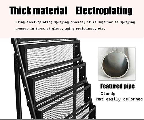 a4 revistero de piso de 7 capas cuadrícula de oficina de gran capacidad archivo de folletos estante de Estantes para periódico supermercado pasillo Promoción expositor tamaño: 135x48x38cm