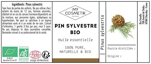 Aceite esencial de Pino Sylvestre orgánico - MyCosmetik - 10 ml