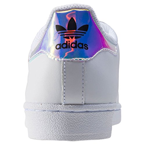 adidas Superstar J, Zapatillas Unisex Niños, Blanco (Footwear White/Footwear White/Metallic Silver-Solid 0), 37 1/3 EU