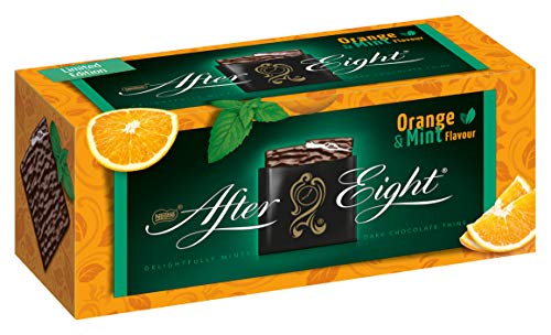 After Eight Láminas de chocolate negro con interior de menta y naranja, 1 x 223 g