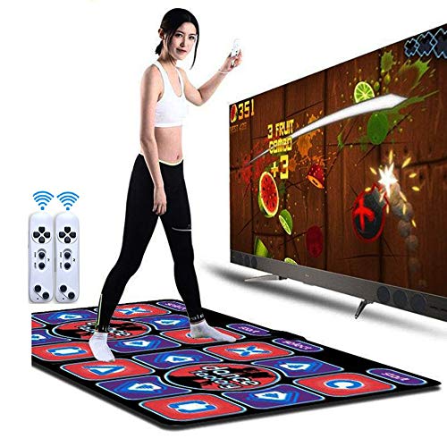 Alfombra de baile Versión Inglesa Doble, 3D Consola De Juegos Somatosensorial con 100 Juegos/Videos HD, (Plug and Play)