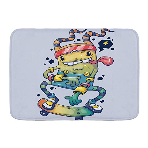 Alfombra de baño Alfombra antideslizante,Cocinar Verduras Receta Utensilios De Cocina Chef Utensilios Orgánicos Mad,Alfombras modernas de microfibra para baño Alfombra de baño suave 29.5 "X 17.5"