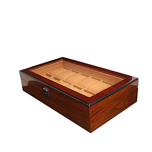 Altos Estándares Techo corredizo de Madera Caja de Reloj de Madera Pintada de la Caja de joyería de la Pulsera Pulsera Caja de Almacenamiento Caja de presentación (Color : Black-S)