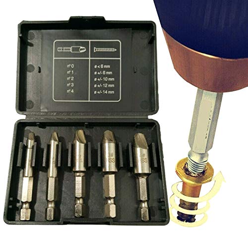 Ambility 1 Set Premium Screw Extractor Broken Head Remover Stripped Durable for Home