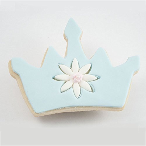 Ann Clark Cookie Cutters Juego de 2 cortadores de galletas corona con libro de recetas, corona y corona de princesa