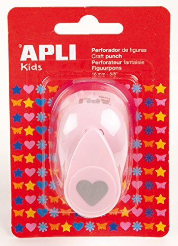 APLI Kids 13068 - Perforadora para papel figura corazÃ³n, 16 mm