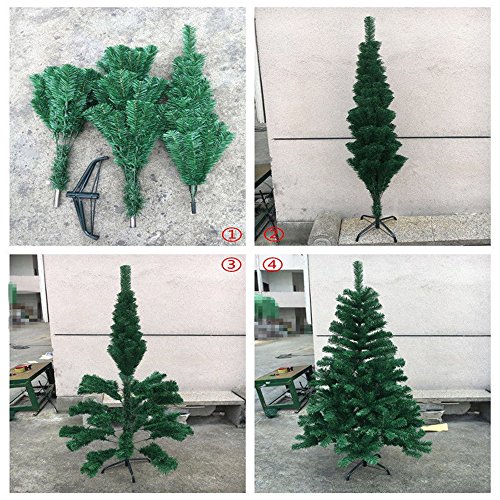 Árbol de Navidad artificial de MCTECH, disponible en otros tamaños, color: verde, de PVC, 210 cm