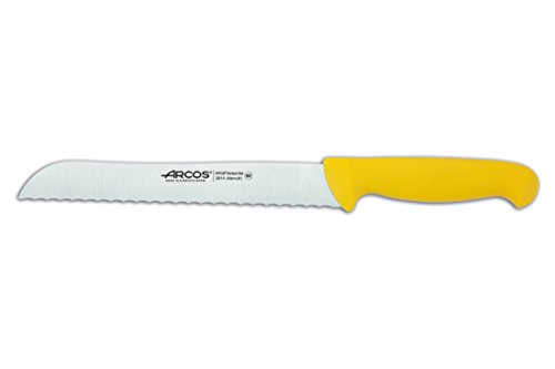 Arcos 291400 Cuchillo de Pan, Stainless Steel, Amarillo, 200 mm