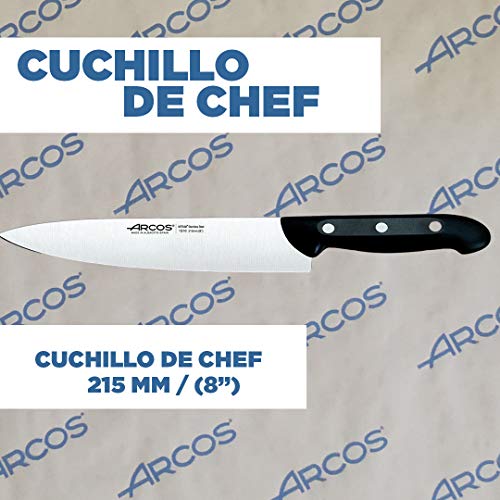 Arcos Juego Cuchillos - 3 Cuchillos Cocina Tijera de Cocina - Acero Inoxidable Nitrum - Cuchillos Maitre