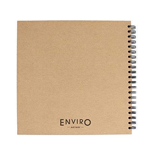 Artway Enviro - Cuaderno de cartulinas Negras - 100% Reciclado - 270 gsm - Cuadrado y Grande - 285 x 285 mm - 30 Hojas