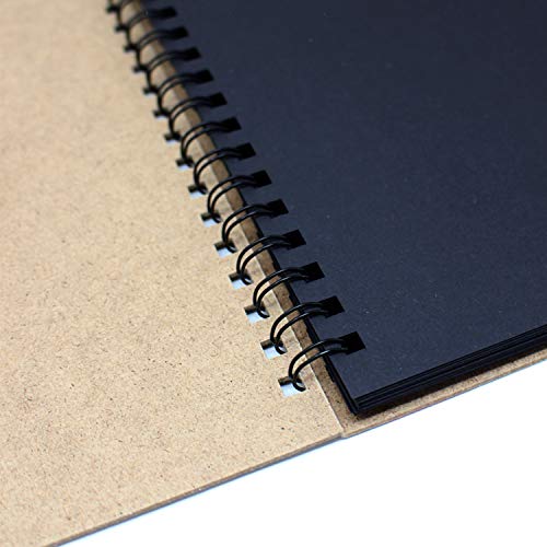 Artway Enviro - Cuaderno de cartulinas Negras - 100% Reciclado - 270 gsm - Cuadrado y Grande - 285 x 285 mm - 30 Hojas