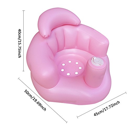 Asiento seguro para bebé, paso A para aprender a inflar juguetes para recién nacidos y barcos de baño para niños pequeños, de seguridad, multifuncional, silla de cena y taburete portátil para bebés