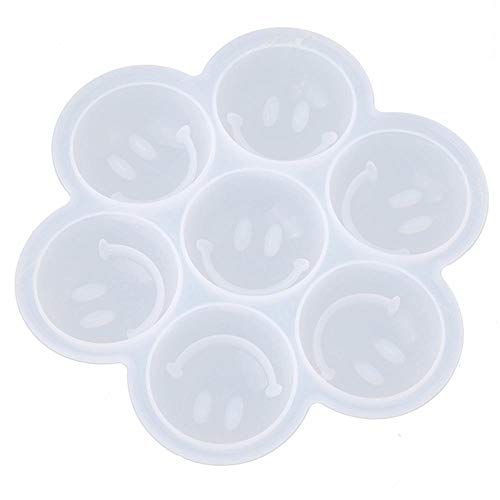 Bandeja De Hielo De Silicona Diy Nuevo Lovely 3D Smile Face Cubo De Hielo De Silicona Molde De Bolas Redondas Bandeja Esfera Party Bar 2Pcs Transparente