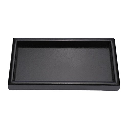 Bandeja Rectangular de Madera de Bambú, Bandeja para Servir Comida y Bebidas con Bandeja de Madera Decorativa con Asas, Té, Café, Refrigerio, Bandejas para Restaurantes Bandeja de Camarero(22*12*2cm)