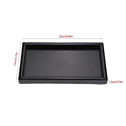 Bandeja Rectangular de Madera de Bambú, Bandeja para Servir Comida y Bebidas con Bandeja de Madera Decorativa con Asas, Té, Café, Refrigerio, Bandejas para Restaurantes Bandeja de Camarero(22*12*2cm)