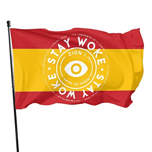 Banner de jardín Stay Woke Logo Decorativo Colorido Día festivo Clásico Bandera de la casa al aire libre Bandera de temporada Banner Vivo 3x5 pies Vacaciones estándar Bandera de jardín de bienven