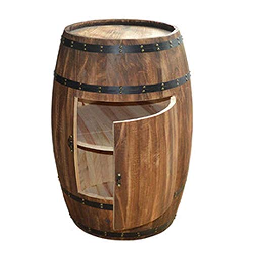 Barril de Roble gabinete del vino, decorativa del barril de cerveza, barra de madera Vitrina, estante del vino Botella Y Vidrio Locker, Expositor de madera natural, almacenamiento Bodega Decoración