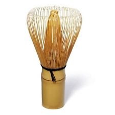 Belleza: Matcha-juego de madera de bambú de escoba de 100 de cerdas de + cuchara de madera de bambú, hecho a mano y muy no, imprescindible para una luz de Matcha la preparación en la bolsa de organza de colour rojo - directamente desde el mayor de!