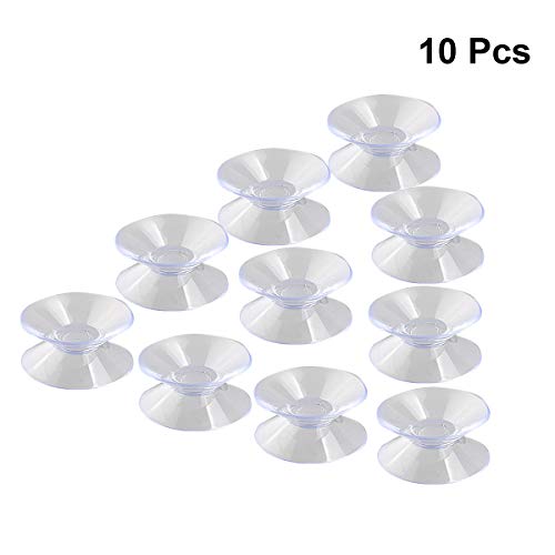 BESTOMZ 10pcs 30 mm doble cara ventosas ventosa almohadillas para vidrio plástico