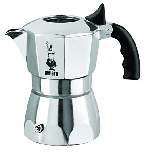 Bialetti Brikka Elite, Plata - Cafetera italiana, 2 tazas