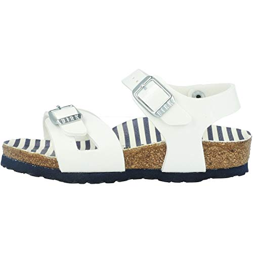 Birkenstock Rio Kids Nautical Stripes Niñas,Sandalia,Chica,Rayas,Nautical Stripes White,26 EU