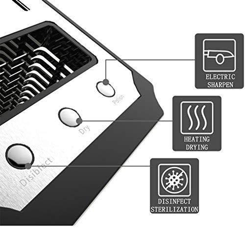 Bloque de cuchillos, Portacuchillas inteligente Desinfección Automática Afilado Eléctrico Portacuchillos de cocina Rayos ultravioleta de un clic Esterilización y secado por calentamiento