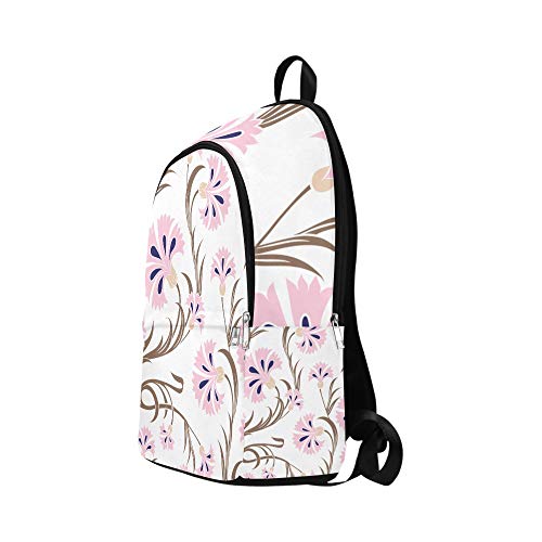 Bolsa de Senderismo para Hombres Regalo de Clavel Flor Rosa Resistente al Agua Duradera Mujeres clásicas Bolsa de Hombro Casual Mochila de cercanías Mujeres Crossbody Bolsas para niñas unive