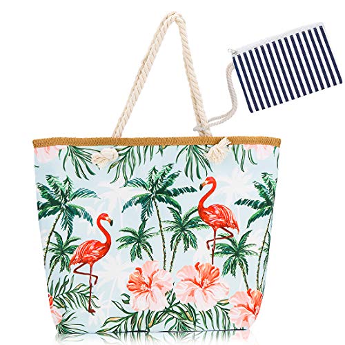 Bolso de Playa Grande Bolso Grande con Asa de Cuerda para Playa Bolsa de Playa para Mujer, Totalizador de Lona de Verano Shopper Bolsa de Hombro Estilo