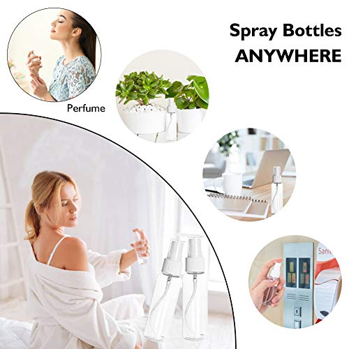 Botellas de Spray,Sub-Botellas de cosméticos,Botella de Aerosol Vacío Plástico,Transparente Niebla Fina Atomizador de Viaje Conjunto de Botellas,Cosmético,6Pcs/Set