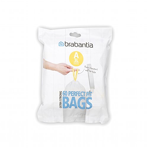 Brabantia Expendedor Bolsas de Basura 3 L, Blanco