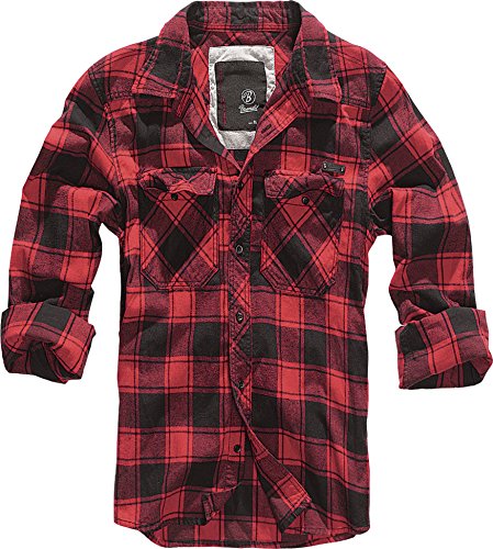 Brandit Check Shirt Camisa, Rojo/Negro, XXL para Mujer