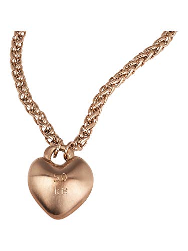 Breil - Collar para mujer Kilos of Love Collection TJ2856, collar para mujer con cadena de acero pulido y colgante de acero satinado rosa cepillado