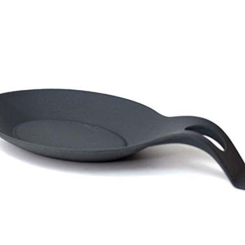 Cabilock 2 Piezas de Silicona para Cuchara Reposa Utensilios de Cocina Soporte para Cuchara para Restaurante de Cocina en Casa (Rojo + Negro)