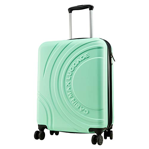 Cabin Max Velocity - Maleta para Equipaje de Cabina Ligera | Trolley de ABS con Ruedas de 55 x 40 x 20 cm Extensible a 55 x 40 x 25 cm Aprobado para Vuelo en Ryanair, EasyJet, BA (Verde Menta)