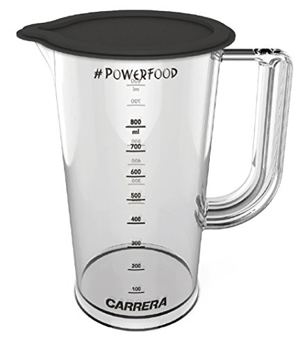 CARRERA Vaso medidor Tapa cerrable | para batidoras de Mano | Plástico (Libre de BPA) | 800 ml