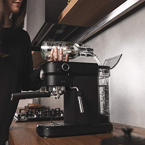 Cecotec Cafetera Espresso Cafelizzia 790 Black Pro. 1350 Potencia máx, Sistema de rápido Calentamiento, 20 Bares, manometro, Modo Auto para 1o 2 cafés, vaporizador orientable