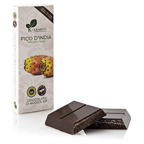 Ciokarrua Chocolate de Modica con pera sin gluten y sin lactosa - 1 x 100 gramos